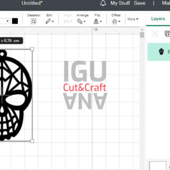 Intra απο ξύλο plywood 3mm-4mm πάχος - Αποκριάτικα σκουλαρίκια . Skull Silhouette Δίασταση 3x3 cm INTRAFABR-75435576 - Image 2