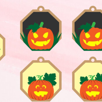 Intra απο ξύλο plywood 3mm-4mm πάχος - Αποκριάτικα Σκουλαρίκια|Σκουλαρίκι με κομμένο και σκοράρισμα Δίασταση 3x3 cm INTRAFABR-103577230 - Image 1