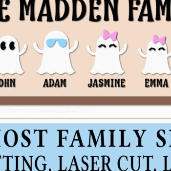 Intra απο ξύλο plywood 3mm-4mm πάχος - Halloween Family Ghost Lasercut Δίασταση 15x15 cm INTRAFABR-106476228 - Image 6