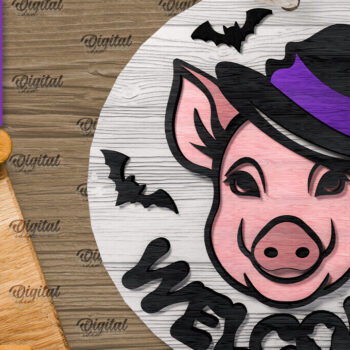 Intra απο ξύλο plywood 3mm-4mm πάχος - Δέσμη λέιζερ στρογγυλής φάρμας Halloween Δίασταση 15x15 cm INTRAFABR-106192971 - Image 9