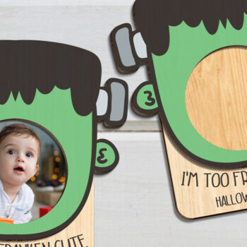 Intra απο ξύλο plywood 3mm-4mm πάχος - Κορνίζα φωτογραφιών μαγνήτης ψυγείου αποκριών Δίασταση 20x25 cm INTRAFABR-101833777 - Image 1