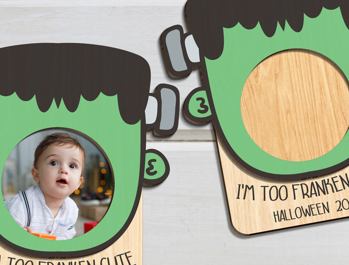 Intra απο ξύλο plywood 3mm-4mm πάχος - Κορνίζα φωτογραφιών μαγνήτης ψυγείου αποκριών  Δίασταση 20x25 cm INTRAFABR-101833777