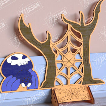 Intra απο ξύλο plywood 3mm-4mm πάχος - Halloween Garden Door | Στοιχειωμένο Σπίτι Δίασταση 15x15 cm INTRAFABR-104181145 - Image 1