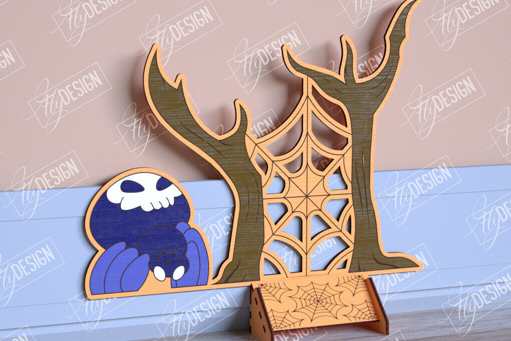 Intra απο ξύλο plywood 3mm-4mm πάχος - Halloween Garden Door | Στοιχειωμένο Σπίτι Δίασταση 15x15 cm INTRAFABR-104181145