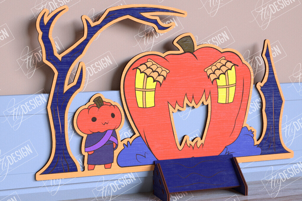 Intra απο ξύλο plywood 3mm-4mm πάχος - Halloween Garden Door | Στοιχειωμένο Σπίτι Δίασταση 15x15 cm INTRAFABR-104180812