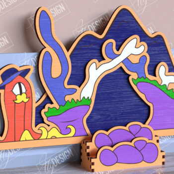 Intra απο ξύλο plywood 3mm-4mm πάχος - Halloween Garden Door | Στοιχειωμένο Σπίτι Δίασταση 15x15 cm INTRAFABR-104180815 - Image 1