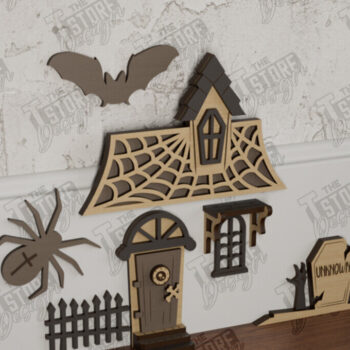 Intra απο ξύλο plywood 3mm-4mm πάχος - Halloween Garden Door | Μαγική Πόρτα | CNC Δίασταση 15x15 cm INTRAFABR-104624296 - Image 1