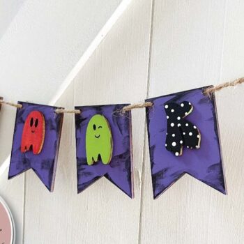 Intra απο ξύλο plywood 3mm-4mm πάχος - Halloween Garland Δίασταση 15x15 cm INTRAFABR-72727627 - Image 1