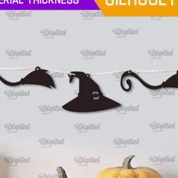 Intra απο ξύλο plywood 3mm-4mm πάχος - Δέσμη κοπής με λέιζερ Halloween Garlands Δίασταση 15x15 cm INTRAFABR-106070025 - Image 7