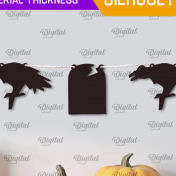 Intra απο ξύλο plywood 3mm-4mm πάχος - Δέσμη κοπής με λέιζερ Halloween Garlands Δίασταση 15x15 cm INTRAFABR-106070025 - Image 11