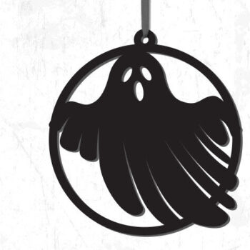 Intra απο ξύλο plywood 3mm-4mm πάχος - Στολίδι για το Halloween Ghost Δίασταση 5x4 cm INTRAFABR-80862032 - Image 1