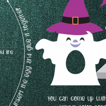 Intra απο ξύλο plywood 3mm-4mm πάχος - Πρότυπο  για το Halloween Ghost Egg Holder Δίασταση 15x15 cm INTRAFABR-15400243 - Image 1