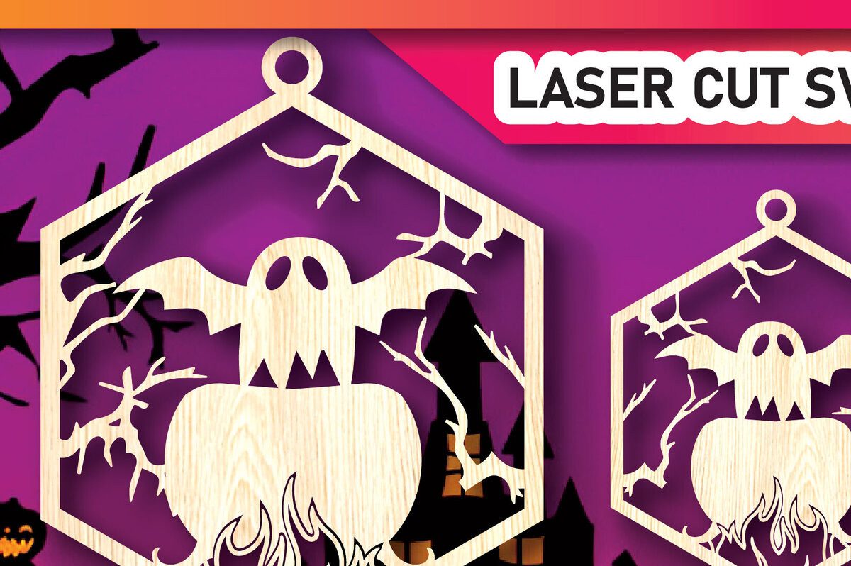 Intra απο ξύλο plywood 3mm-4mm πάχος - Στολίδια φάντασμα αποκριών Δίασταση 6x6 cm INTRAFABR-104701255