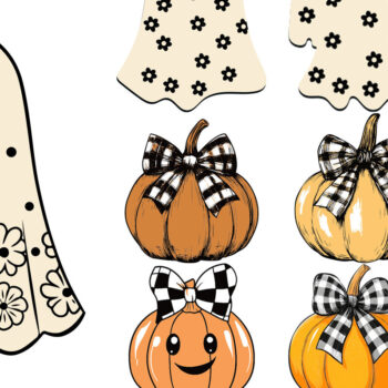 Intra απο ξύλο plywood 3mm-4mm πάχος - Halloween Ghost Pumpkin PNG Δίασταση 15x15 cm INTRAFABR-104361664 - Image 1