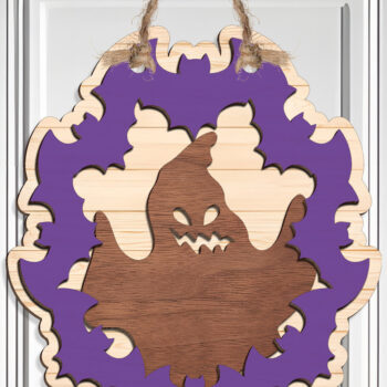 Intra απο ξύλο plywood 3mm-4mm πάχος - Halloween Ghosts Door Hanger Δίασταση 15x15 cm INTRAFABR-102980860 - Image 1