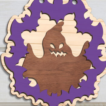 Intra απο ξύλο plywood 3mm-4mm πάχος - Halloween Ghosts Door Hanger Δίασταση 15x15 cm INTRAFABR-102980860 - Image 2