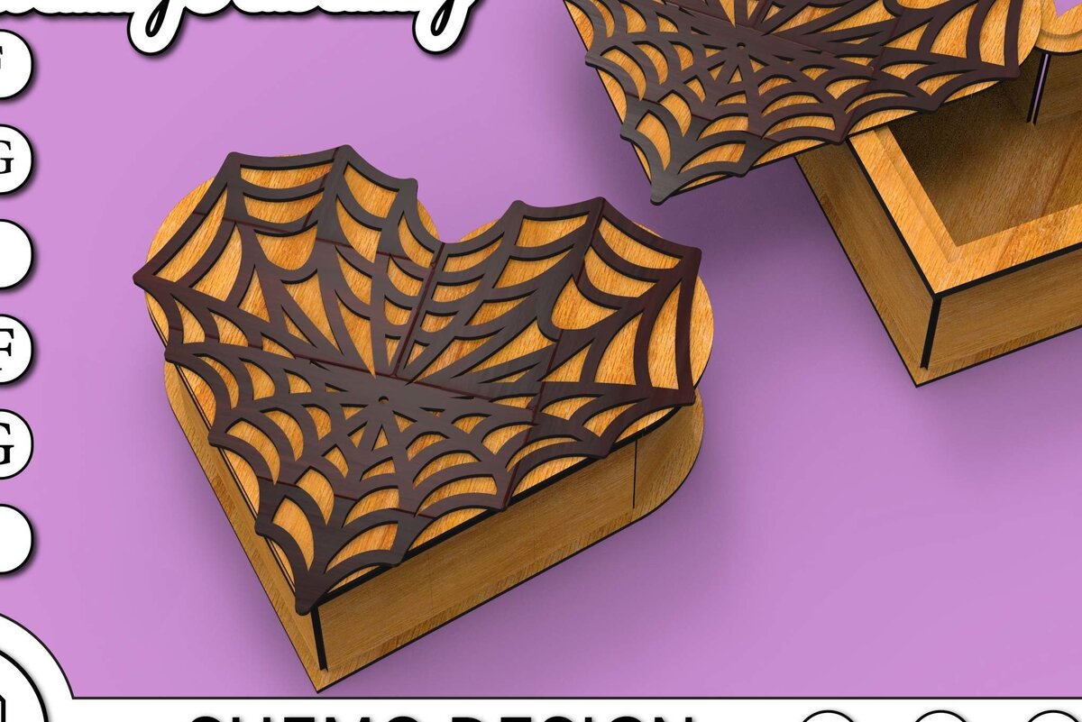Intra απο ξύλο plywood 3mm-4mm πάχος - Κουτί δώρου Halloween για  Δίασταση 15x15 cm INTRAFABR-39318622