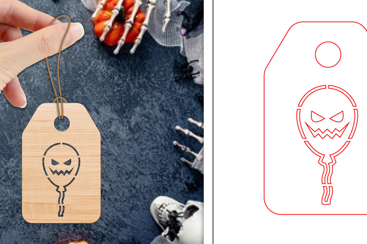 Intra απο ξύλο plywood 3mm-4mm πάχος - Ετικέτες δώρου αποκριών  | Ετικέτες  Δίασταση 15x15 cm INTRAFABR-103067674