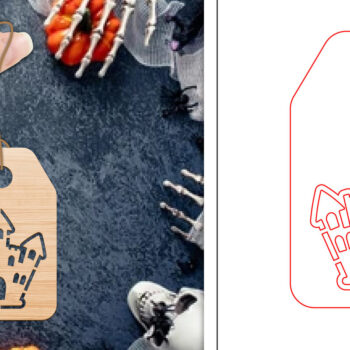 Intra απο ξύλο plywood 3mm-4mm πάχος - Ετικέτες δώρου αποκριών  | Ετικέτες  Δίασταση 15x15 cm INTRAFABR-103067765 - Image 1