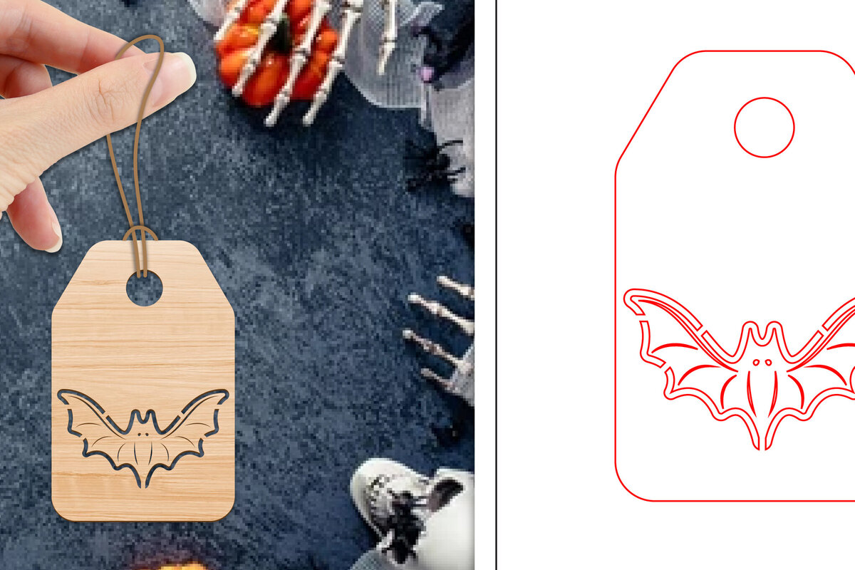 Intra απο ξύλο plywood 3mm-4mm πάχος - Ετικέτες δώρου αποκριών  | Ετικέτες  Δίασταση 15x15 cm INTRAFABR-103067887