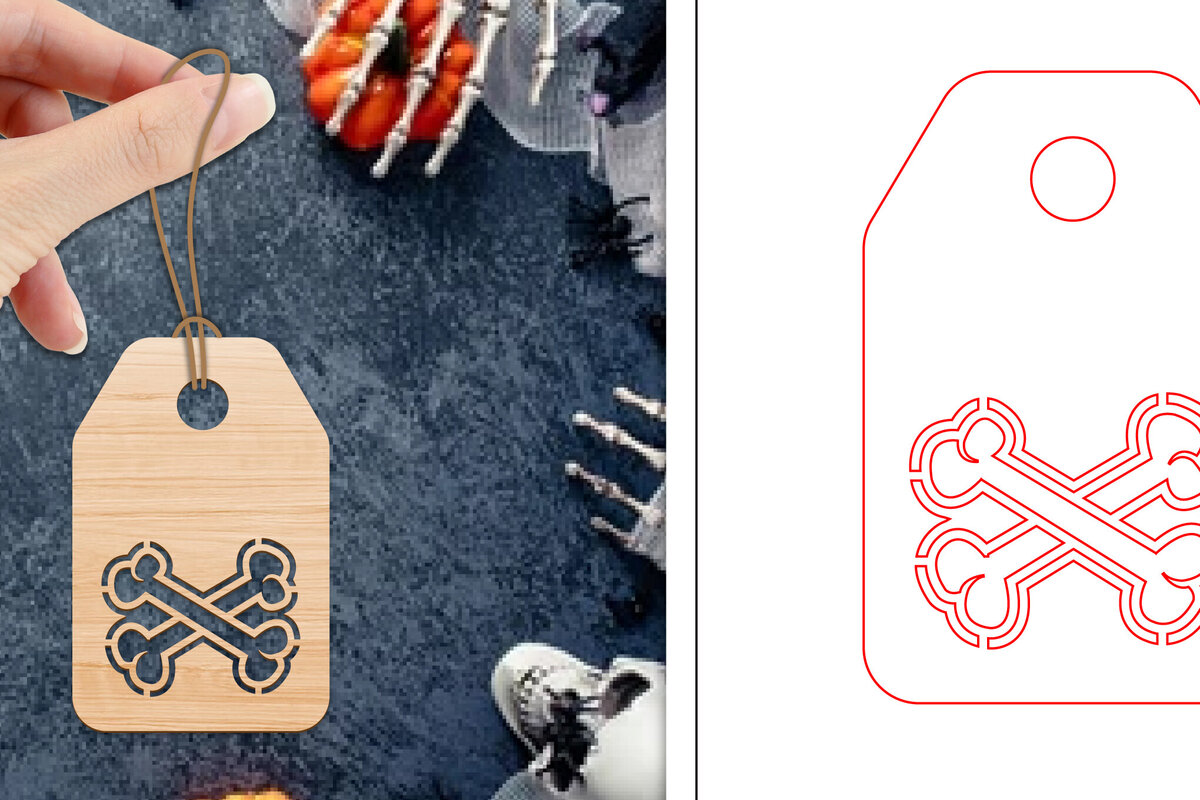 Intra απο ξύλο plywood 3mm-4mm πάχος - Ετικέτες δώρου αποκριών  | Ετικέτες  Δίασταση 15x15 cm INTRAFABR-103068085