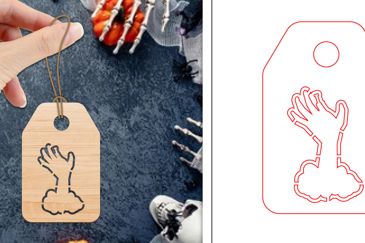 Intra απο ξύλο plywood 3mm-4mm πάχος - Ετικέτες δώρου αποκριών  | Ετικέτες  Δίασταση 15x15 cm INTRAFABR-103067318