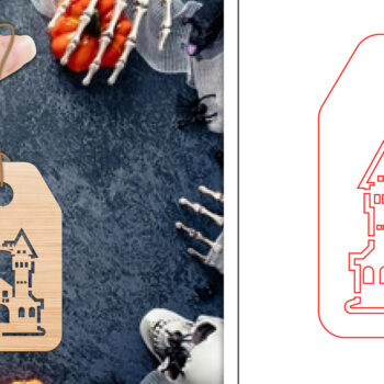 Intra απο ξύλο plywood 3mm-4mm πάχος - Ετικέτες δώρου αποκριών  | Ετικέτες  Δίασταση 15x15 cm INTRAFABR-103067426 - Image 1