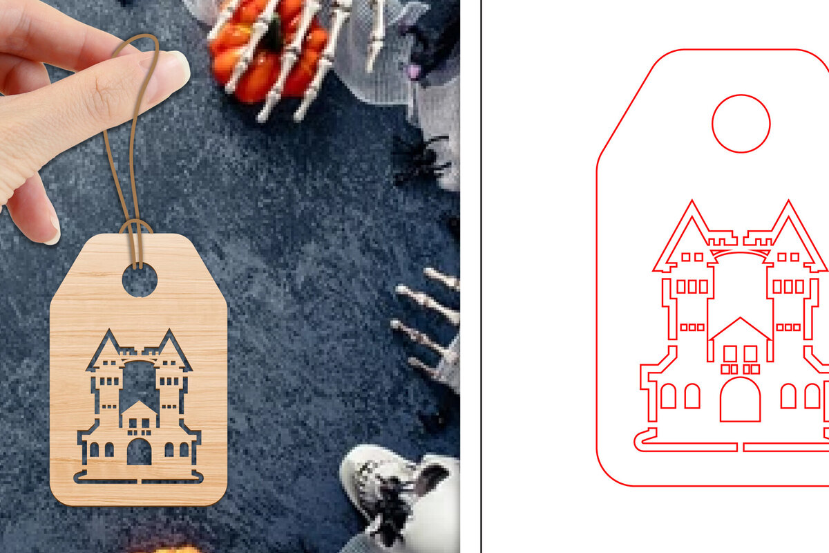 Intra απο ξύλο plywood 3mm-4mm πάχος - Ετικέτες δώρου αποκριών  | Ετικέτες  Δίασταση 15x15 cm INTRAFABR-103067426