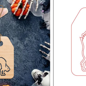 Intra απο ξύλο plywood 3mm-4mm πάχος - Ετικέτες δώρου αποκριών  | Ετικέτες  Δίασταση 15x15 cm INTRAFABR-103067262 - Image 1