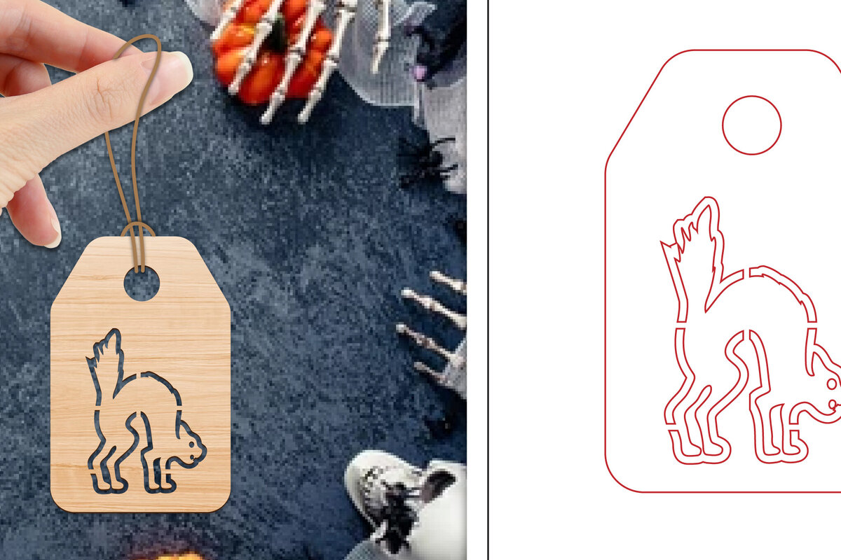 Intra απο ξύλο plywood 3mm-4mm πάχος - Ετικέτες δώρου αποκριών  | Ετικέτες  Δίασταση 15x15 cm INTRAFABR-103067262