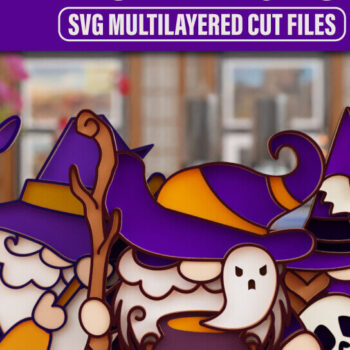 Intra απο ξύλο plywood 3mm-4mm πάχος - Halloween Gnome 3D || ΔΕΜΑ || Δίασταση 20x25 cm INTRAFABR-104954145 - Image 1