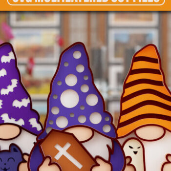 Intra απο ξύλο plywood 3mm-4mm πάχος - Halloween Gnome 3D || ΔΕΜΑ || Δίασταση 20x25 cm INTRAFABR-105095672 - Image 1