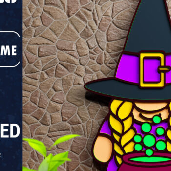 Intra απο ξύλο plywood 3mm-4mm πάχος - Halloween Gnome 3D Papercut Δίασταση 1500x1500 cm INTRAFABR-76247081 - Image 1