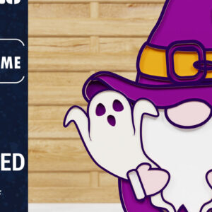 Intra απο ξύλο plywood 3mm-4mm πάχος - Πακέτο χαρτοκοπής Halloween Gnome 3D  Δίασταση 1500x1500 cm INTRAFABR-76397826