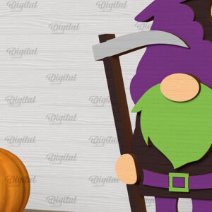 Intra απο ξύλο plywood 3mm-4mm πάχος - Διακόσμηση Halloween Gnome Laser Cut Δίασταση 15x15 cm INTRAFABR-104686184