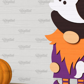 Intra απο ξύλο plywood 3mm-4mm πάχος - Διακόσμηση Halloween Gnome Laser Cut Δίασταση 15x15 cm INTRAFABR-104686321 - Image 1