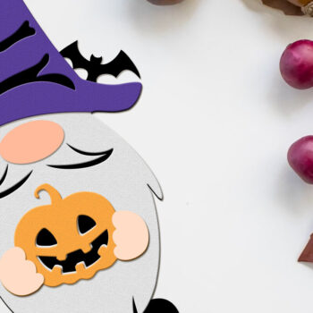 Intra απο ξύλο plywood 3mm-4mm πάχος - Halloween Gnome με κολοκύθα Δίασταση 4x11 cm INTRAFABR-104253647 - Image 3