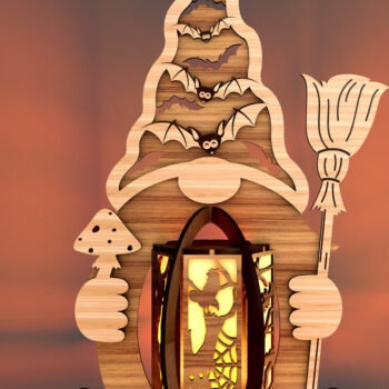 Intra απο ξύλο plywood 3mm-4mm πάχος - Πακέτο κεριών από Halloween Gnomes Δίασταση 2x4 cm INTRAFABR-107465977 - Image 2