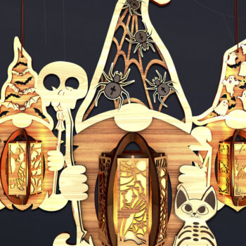 Intra απο ξύλο plywood 3mm-4mm πάχος - Πακέτο κεριών από Halloween Gnomes Δίασταση 2x4 cm INTRAFABR-107465977 - Image 3