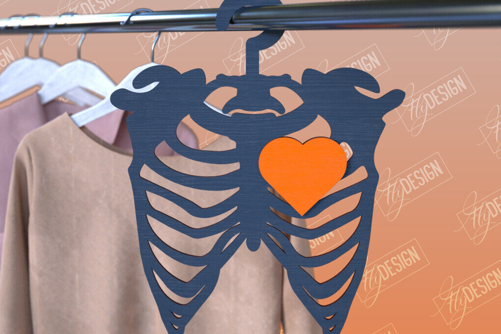 Intra απο ξύλο plywood 3mm-4mm πάχος - Κρεμάστρες αποκριών | Οστά |  CNC Δίασταση 15x15 cm INTRAFABR-102792283