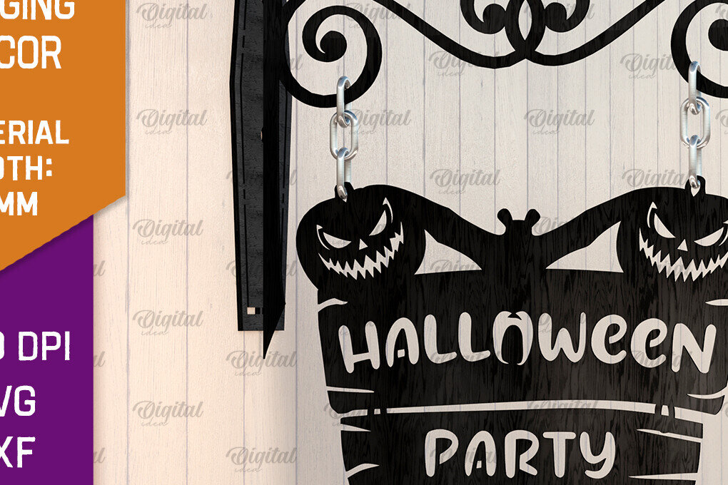 Intra απο ξύλο plywood 3mm-4mm πάχος - Κρεμαστό ντεκόρ Halloween Κόψιμο με λέιζερ Δίασταση 15x15 cm INTRAFABR-105131694