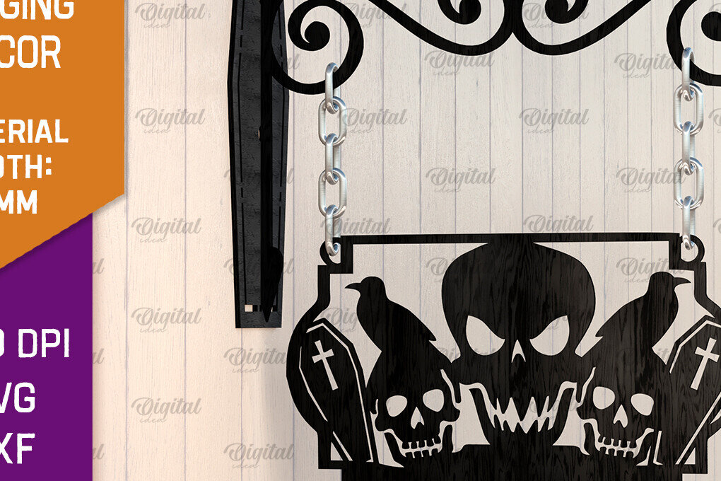 Intra απο ξύλο plywood 3mm-4mm πάχος - Κρεμαστό ντεκόρ Halloween Κόψιμο με λέιζερ Δίασταση 15x15 cm INTRAFABR-105131736