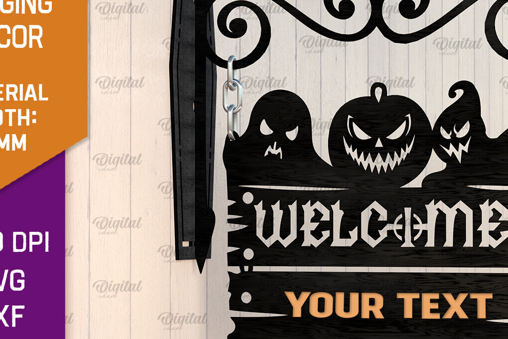 Intra απο ξύλο plywood 3mm-4mm πάχος - Κρεμαστό ντεκόρ Halloween Κόψιμο με λέιζερ Δίασταση 15x15 cm INTRAFABR-105131949