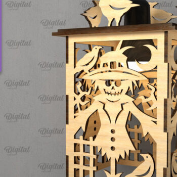 Intra απο ξύλο plywood 3mm-4mm πάχος - Δέσμη λέιζερ με κρεμαστά φανάρια αποκριών Δίασταση 15x15 cm INTRAFABR-105017552 - Image 7