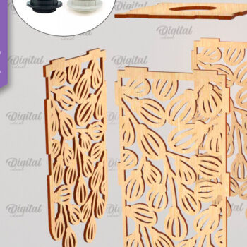 Intra απο ξύλο plywood 3mm-4mm πάχος - Δέσμη λέιζερ με κρεμαστά φανάρια αποκριών Δίασταση 15x15 cm INTRAFABR-105017552 - Image 12