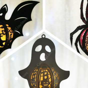 Intra απο ξύλο plywood 3mm-4mm πάχος - Κρεμαστά φανάρια αποκριών Δίασταση 15x15 cm INTRAFABR-104619884 - Image 1