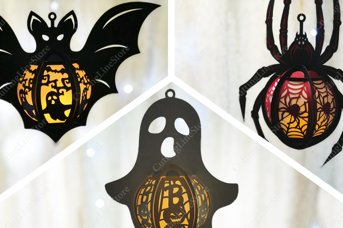 Intra απο ξύλο plywood 3mm-4mm πάχος - Κρεμαστά φανάρια αποκριών Δίασταση 15x15 cm INTRAFABR-104619884