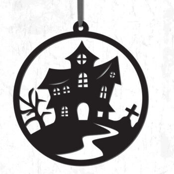 Intra απο ξύλο plywood 3mm-4mm πάχος - Στολίδι Halloween Haunted House Decor Δίασταση 5x4 cm INTRAFABR-81595519 - Image 1