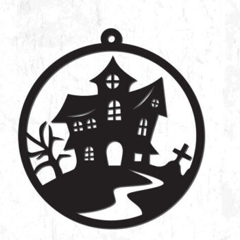 Intra απο ξύλο plywood 3mm-4mm πάχος - Στολίδι Halloween Haunted House Decor Δίασταση 5x4 cm INTRAFABR-81595519 - Image 3