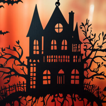 Intra απο ξύλο plywood 3mm-4mm πάχος - Halloween Haunted House Decor  Δίασταση 15x15 cm INTRAFABR-103059777 - Image 1